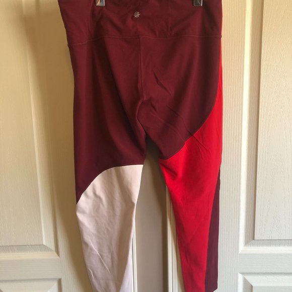 Athleta Asymmetric Elation 7/8 Tight, Red Garnet XL - Picture 3 of 15